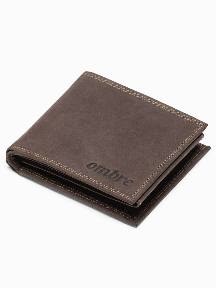 Pánska kožená peňaženka - hnedá A092