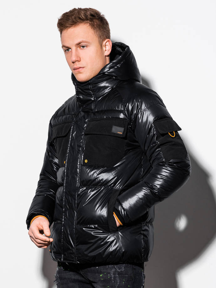 Pánska zimná bunda - čierna C457