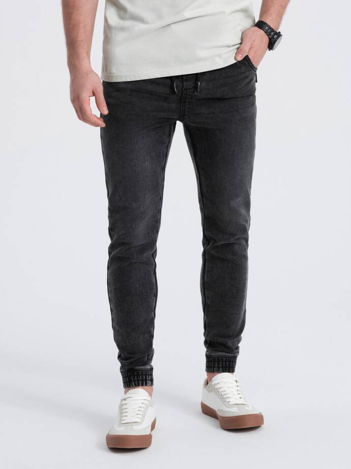 Pánske džínsové nohavice JOGGER SLIM FIT - graphite V2 OM-PADJ-0134