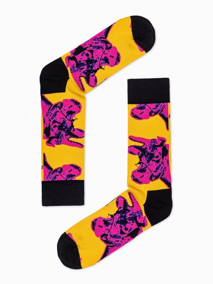 Pánske ponožky - žltá U94