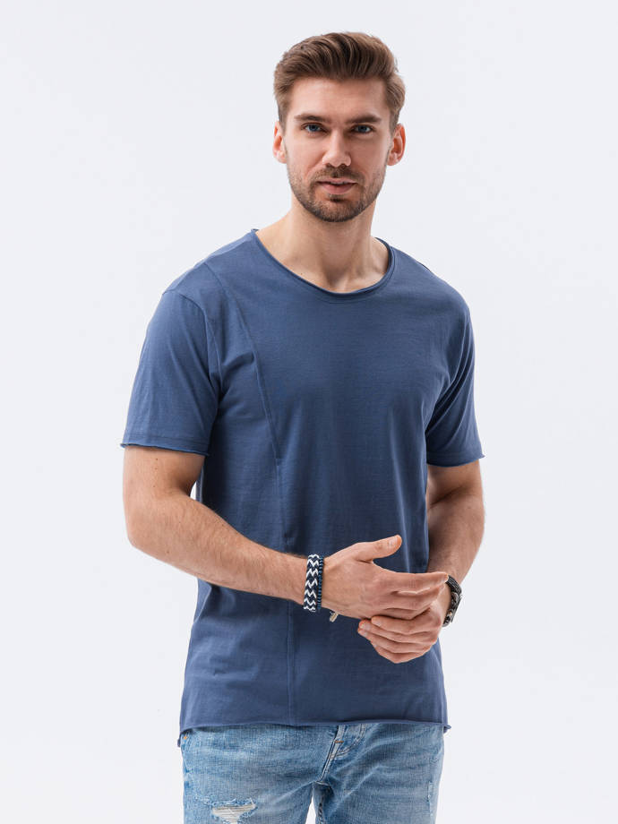 Pánske tričko bez potlače - námornícka modrá S1378