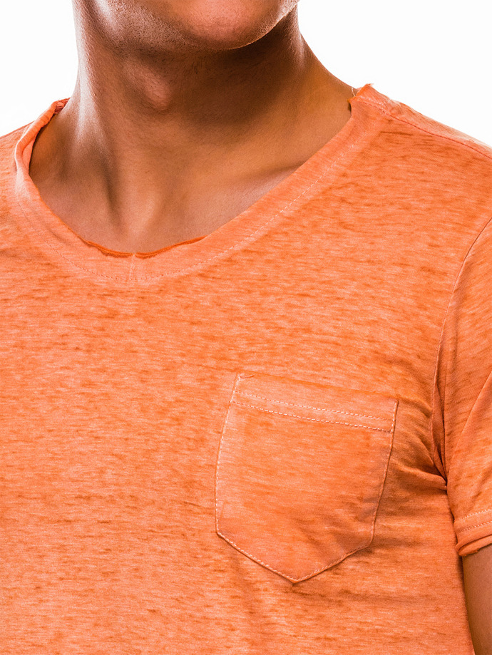 Pánske tričko bez potlače - oranžová S1051